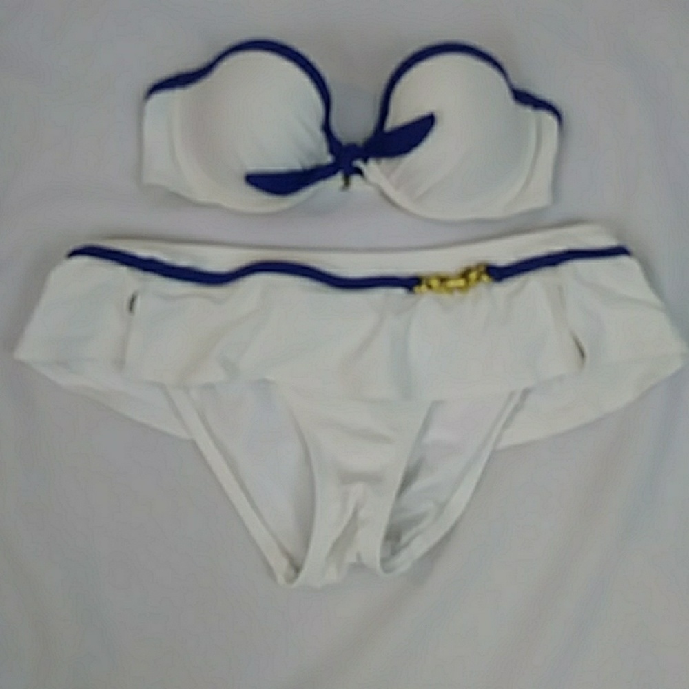 Victoria secret bikini sailor navy blue white